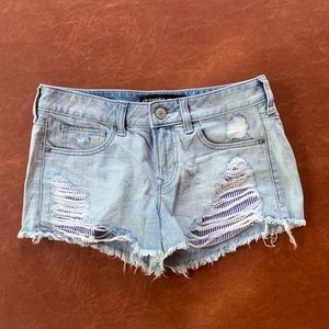 Express ripped jean shorts